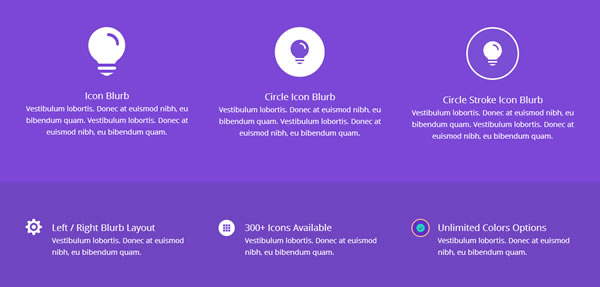 divi 2 icon blurbs