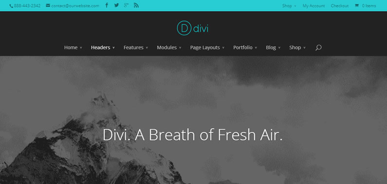 divi customizer horizontal navigation