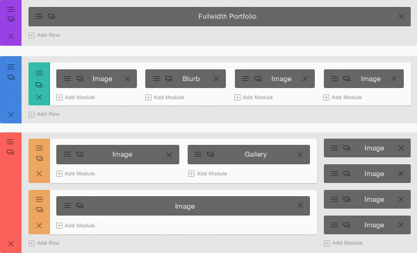 divi one page websites pagebuilder sections