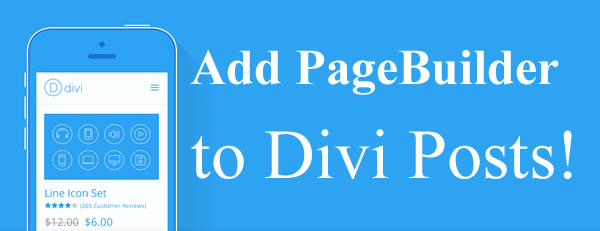 divi pagebuilder on posts