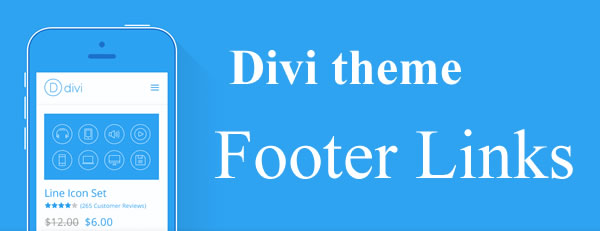 change divi footer links