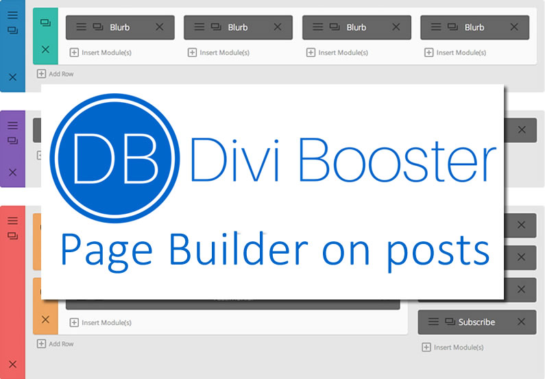 Divi Booster plugin: add Page Builder to posts