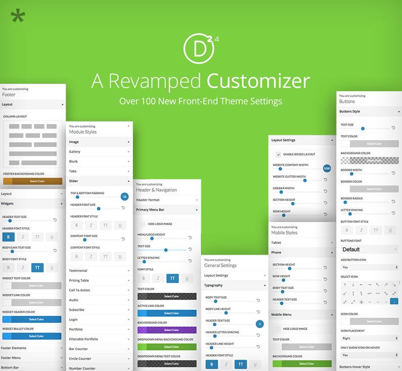 divi 2.4 revamped customizer