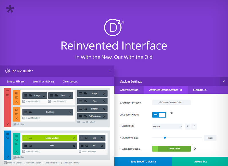 divi 2.4 stunning new interfaces