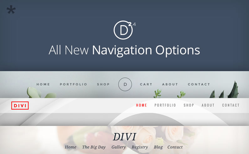 divi 2.4 new navigation options