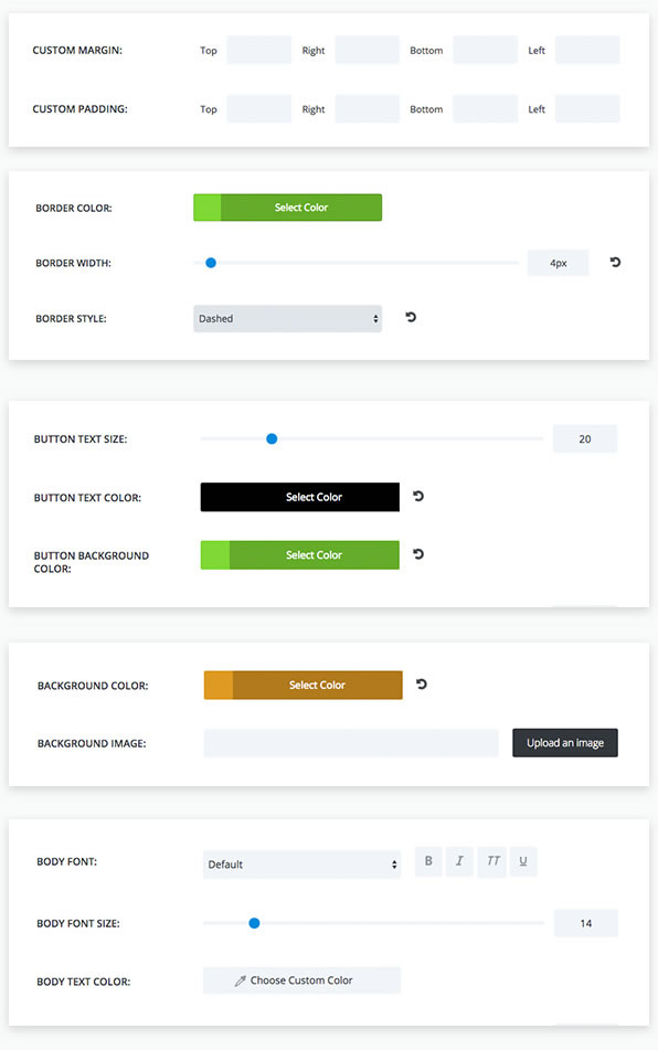 free library pack common design settings