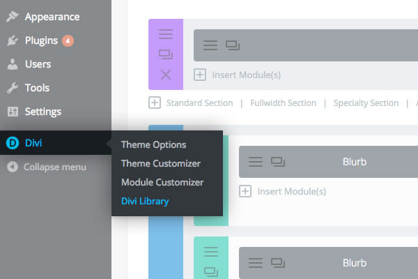 divi 2.4 managing global library items