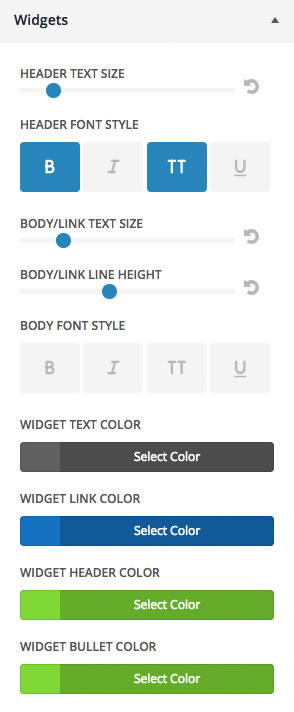 divi 2.4 footer widget text styling