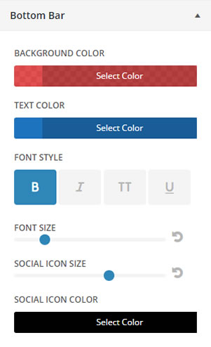 divi 2.4 footer bottom bar styling