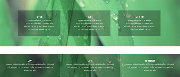 divi 2.4 modules on a background image