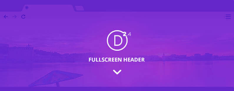 Divi theme: Fullwidth Header Module with Fullscreen option