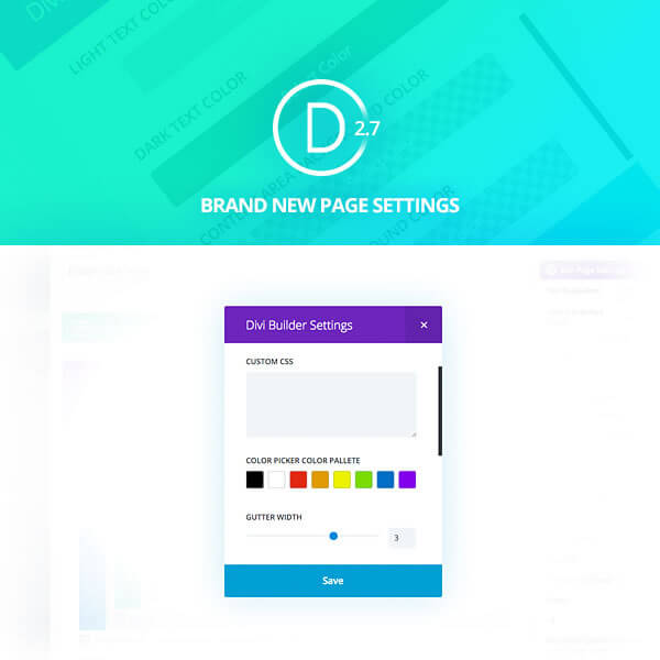 divi 2.7 universal page settings