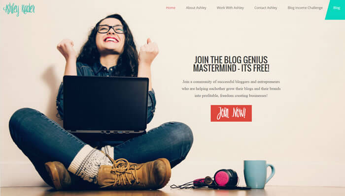 Ashley Rader divi theme website