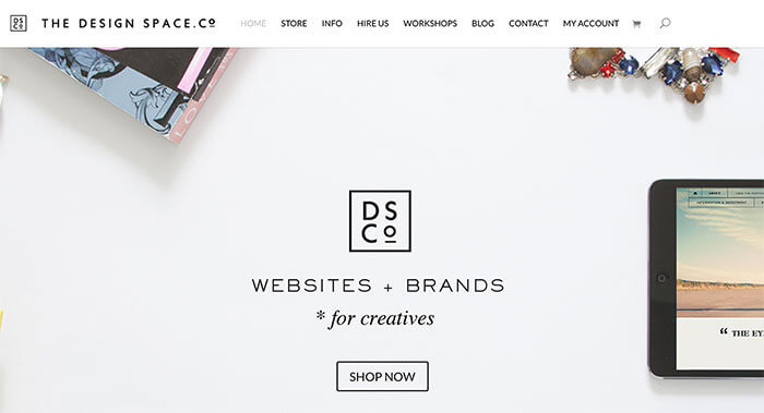 The Design Space divi theme website