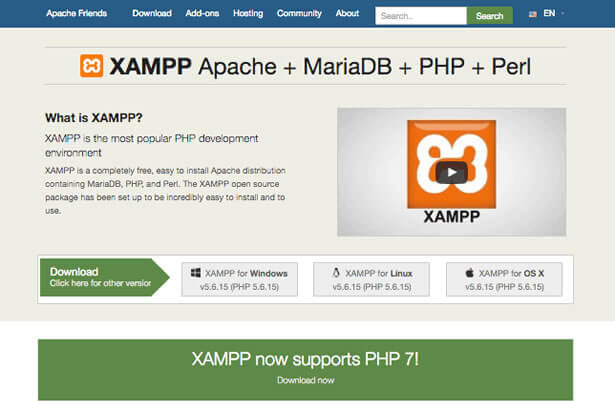 learning divi xampp local install