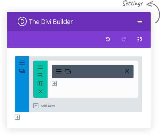 divi builder page settings icon