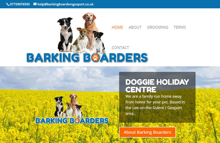 Barking Boarders divi theme website