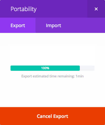 export and import divi builder layouts