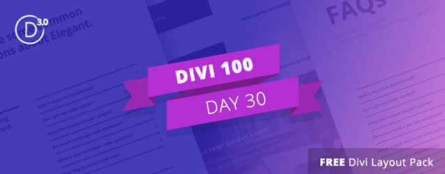 divi 3 countdown day 30