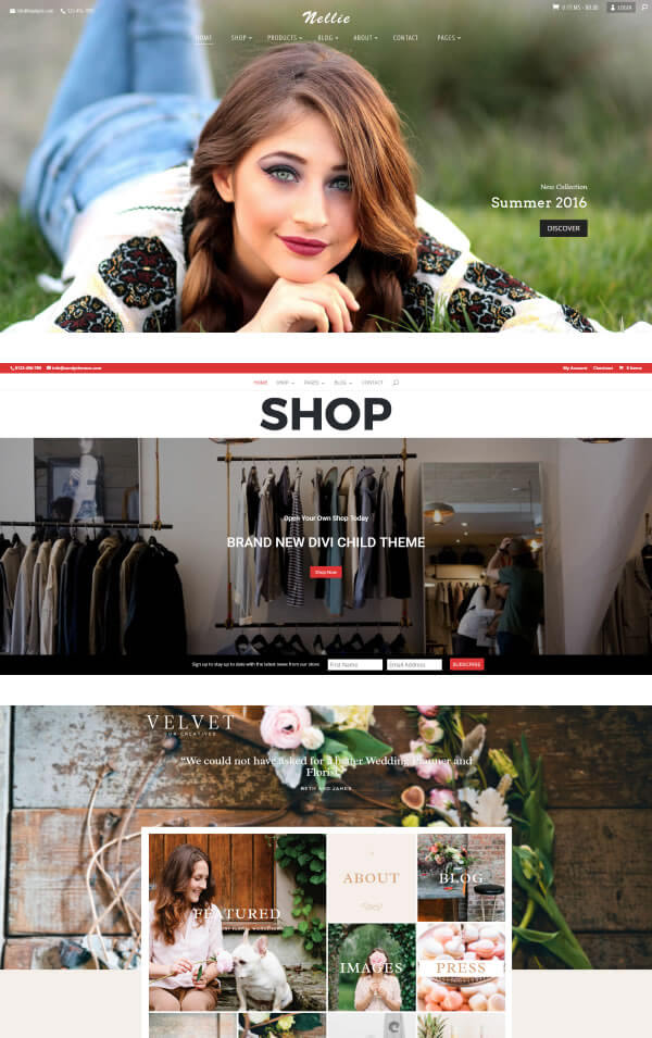 divi ecommerce child themes