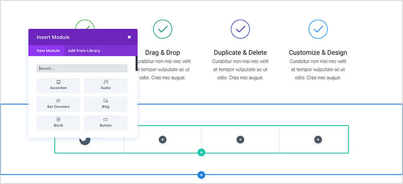 divi 3 visual builder adding modules