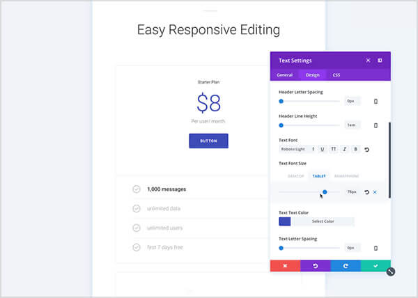 divi 3.0 visual page builder responsive editing