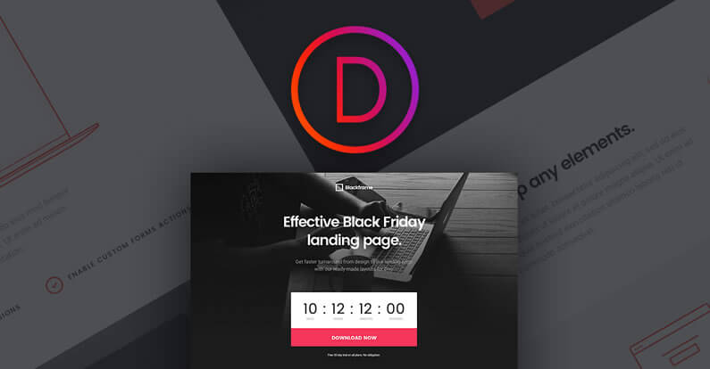 elegant themes black friday divi layout pack