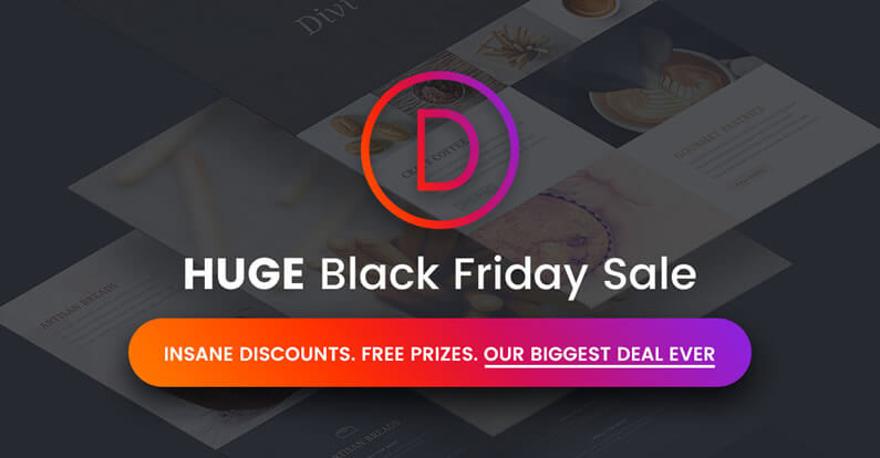 Divi / Elegant Themes huge Black Friday sale 2016