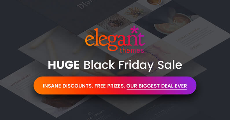 elegant themes black friday sale 2016