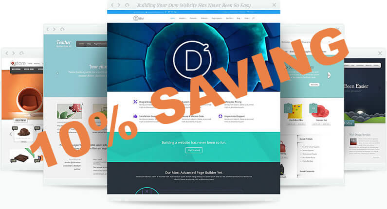 Divi / Elegant Themes – Get 10% off now!