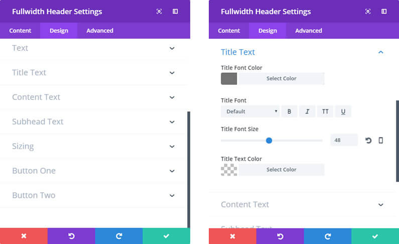 Divi's new Settings tabs and Option Groups