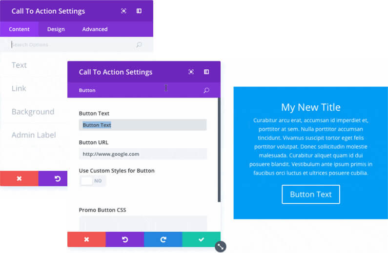 divi theme settings search option