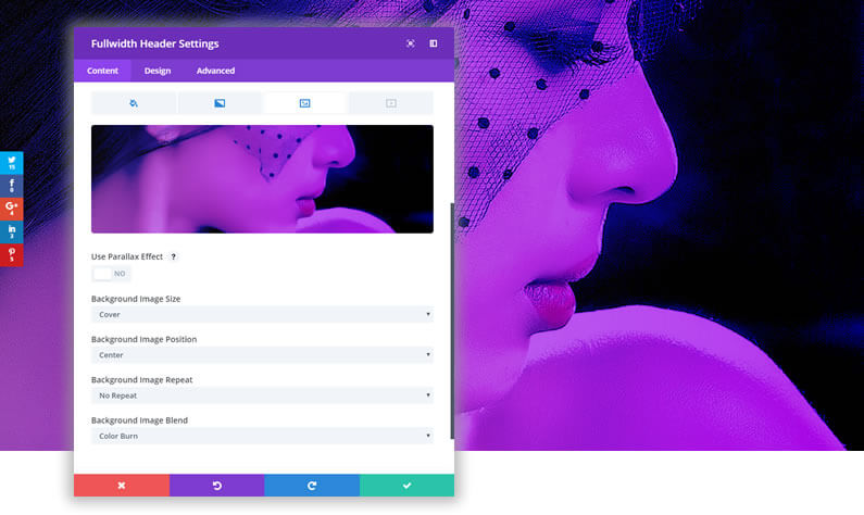 Divi’s New Background Options Interface with fabulous new features