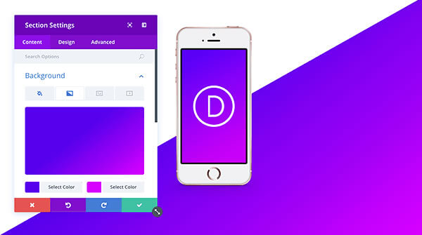 divi's new gradient backgrounds