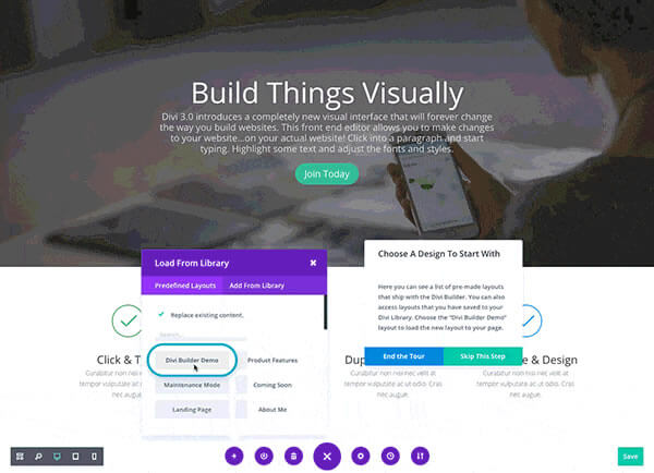 product tours for new and existing divi users
