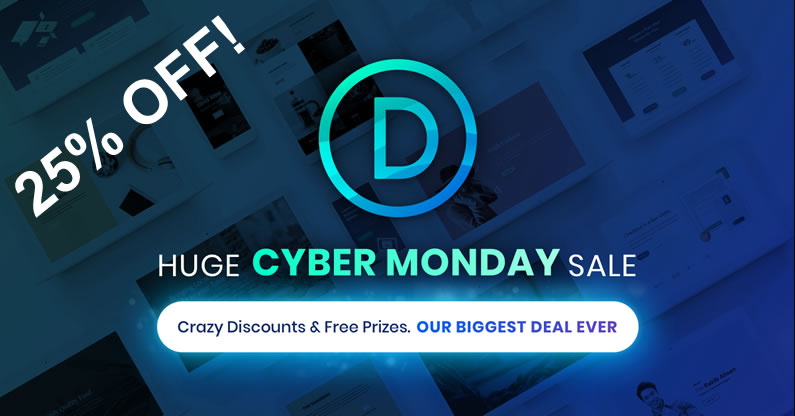 divi cyber monday sale 2017