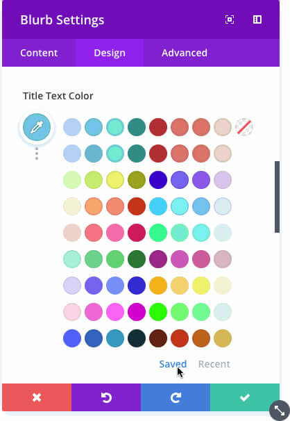 divi colour manager colour suggestions